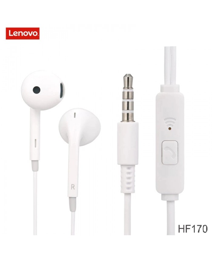 Lenovo HF170 Half In-ear Wired Headset with Microphone 3.5mm Jack Gaming Music Earphone